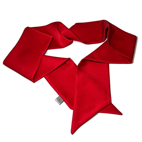 Шовкова стрічка та Scrunch XS. Шовк-сатин Армані. Колір - Red - Зображення 3